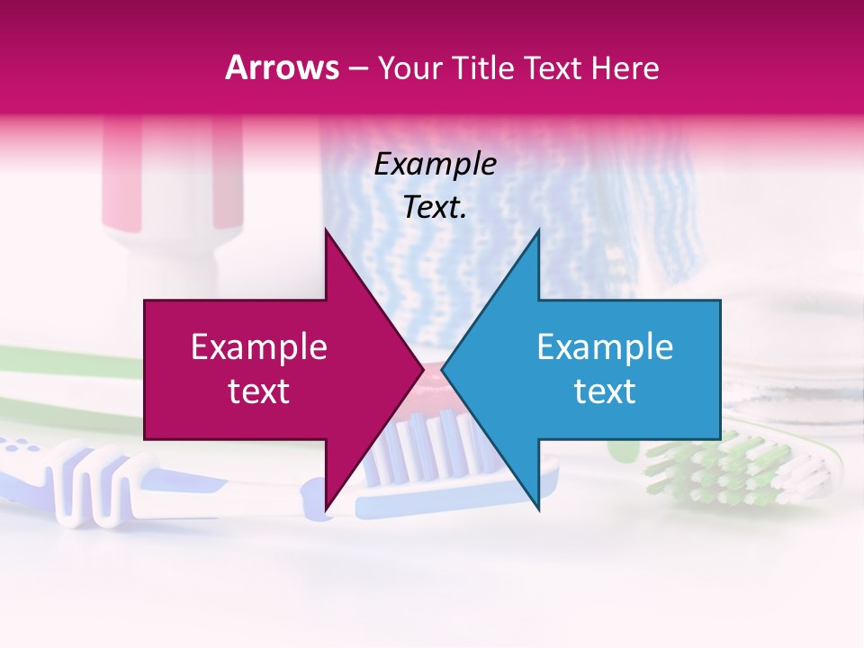 A Couple Of Toothbrushes Sitting On Top Of A Table PowerPoint Template
