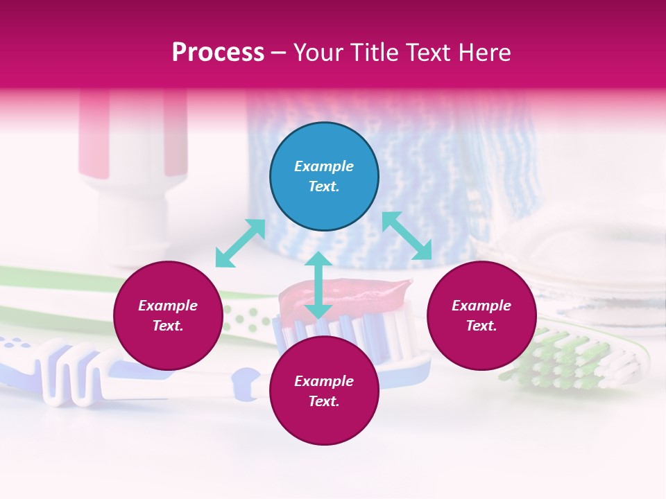 A Couple Of Toothbrushes Sitting On Top Of A Table PowerPoint Template