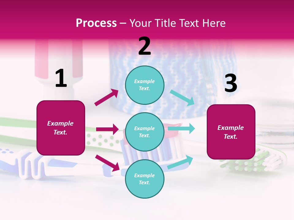 A Couple Of Toothbrushes Sitting On Top Of A Table PowerPoint Template
