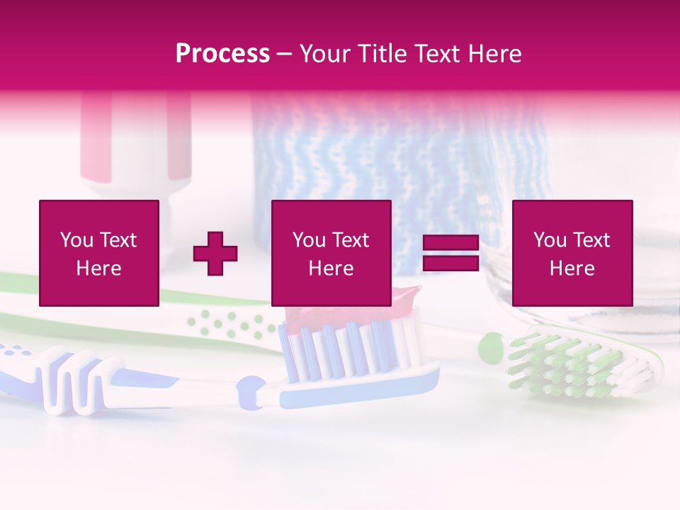A Couple Of Toothbrushes Sitting On Top Of A Table PowerPoint Template