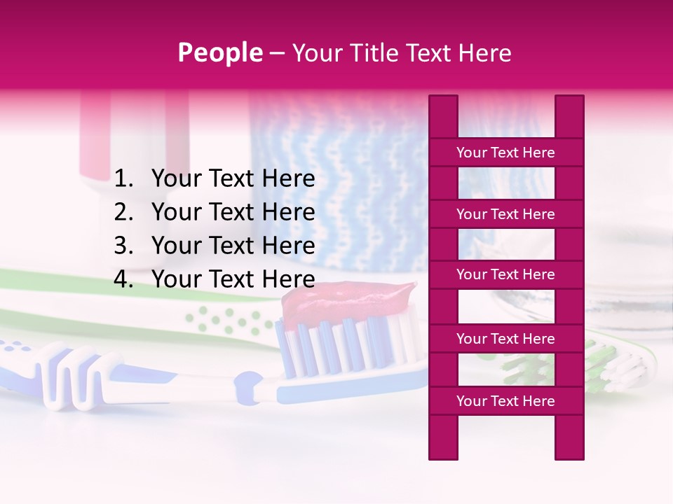 A Couple Of Toothbrushes Sitting On Top Of A Table PowerPoint Template