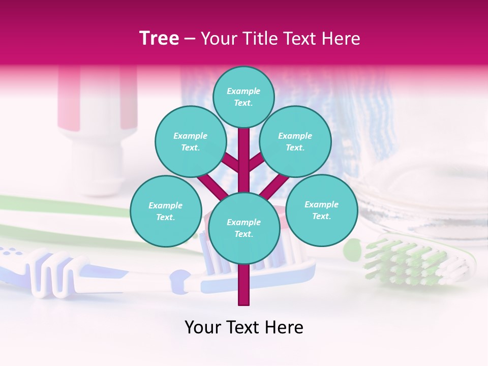 A Couple Of Toothbrushes Sitting On Top Of A Table PowerPoint Template