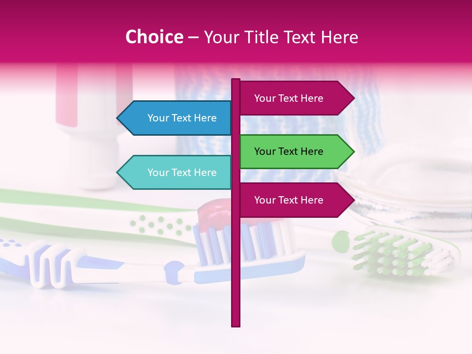 A Couple Of Toothbrushes Sitting On Top Of A Table PowerPoint Template