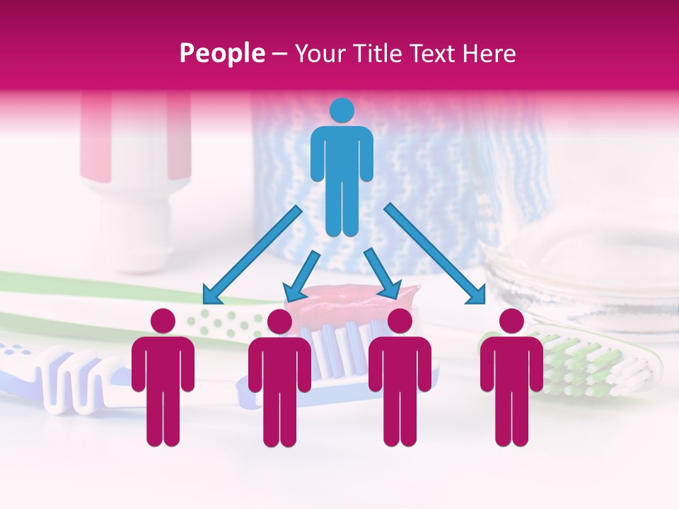 A Couple Of Toothbrushes Sitting On Top Of A Table PowerPoint Template