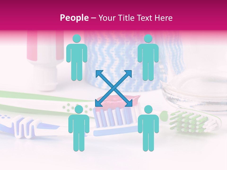 A Couple Of Toothbrushes Sitting On Top Of A Table PowerPoint Template