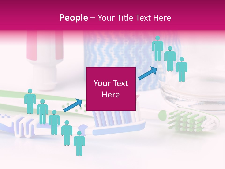 A Couple Of Toothbrushes Sitting On Top Of A Table PowerPoint Template