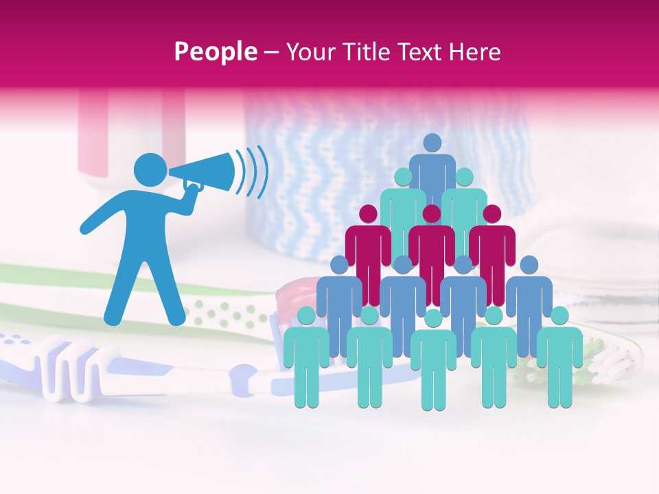 A Couple Of Toothbrushes Sitting On Top Of A Table PowerPoint Template