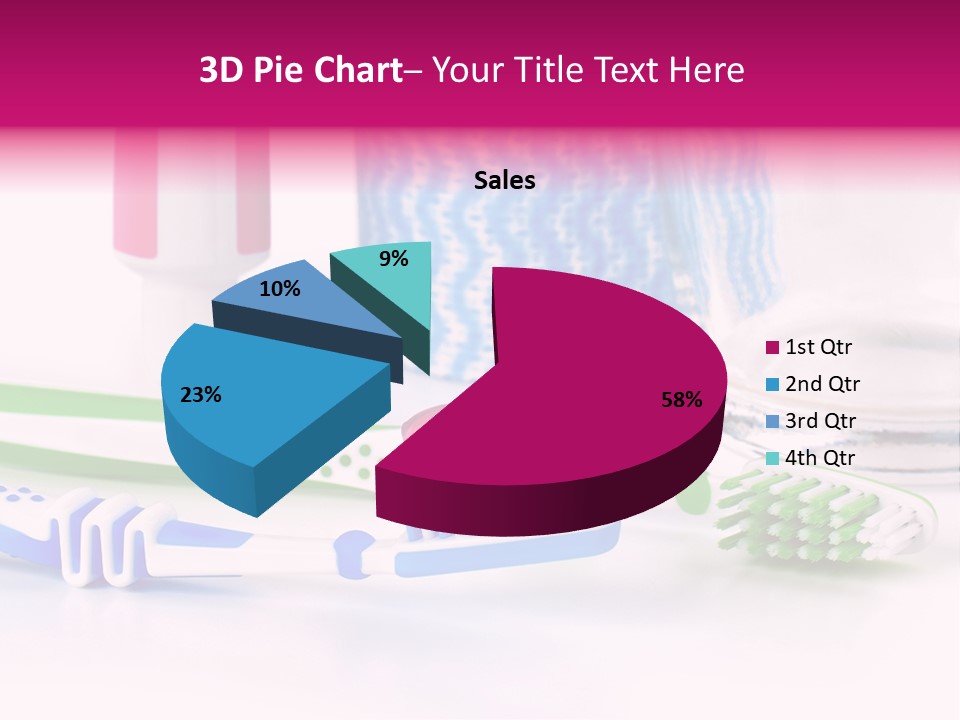 A Couple Of Toothbrushes Sitting On Top Of A Table PowerPoint Template