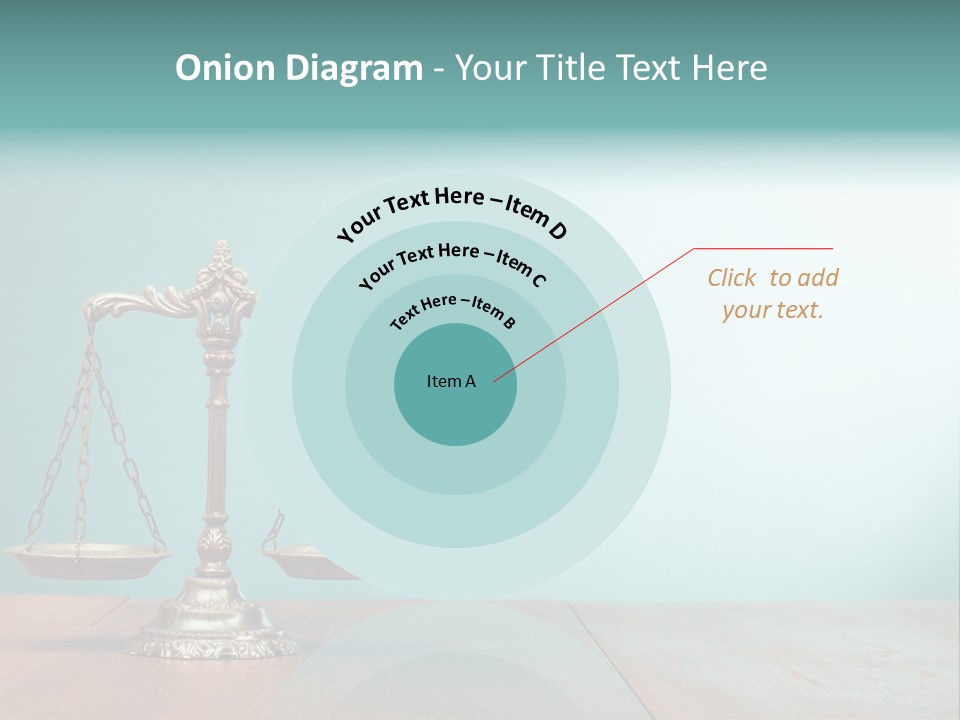 A Scale On A Wooden Table With A Blue Background PowerPoint Template
