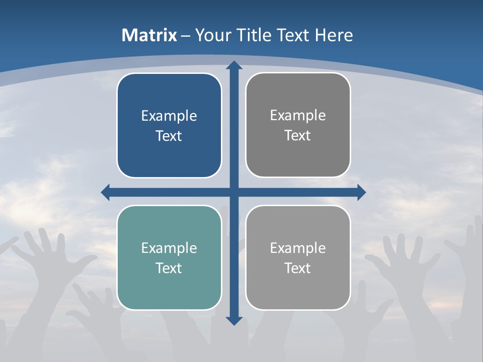 A Group Of People Raising Their Hands In The Air PowerPoint Template