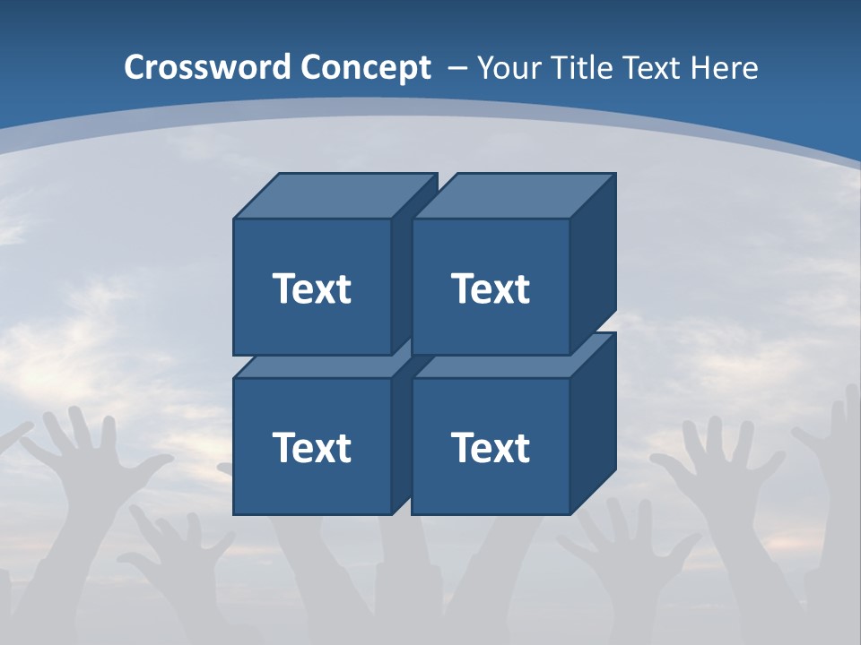 A Group Of People Raising Their Hands In The Air PowerPoint Template