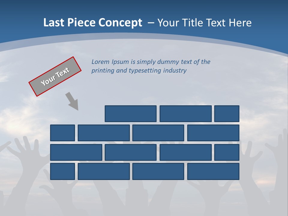 A Group Of People Raising Their Hands In The Air PowerPoint Template