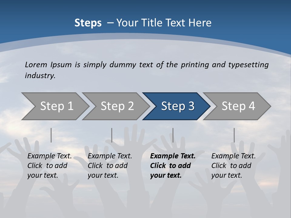 A Group Of People Raising Their Hands In The Air PowerPoint Template