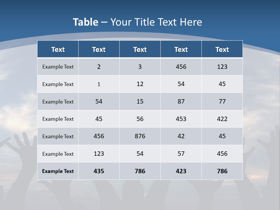 A Group Of People Raising Their Hands In The Air PowerPoint Template