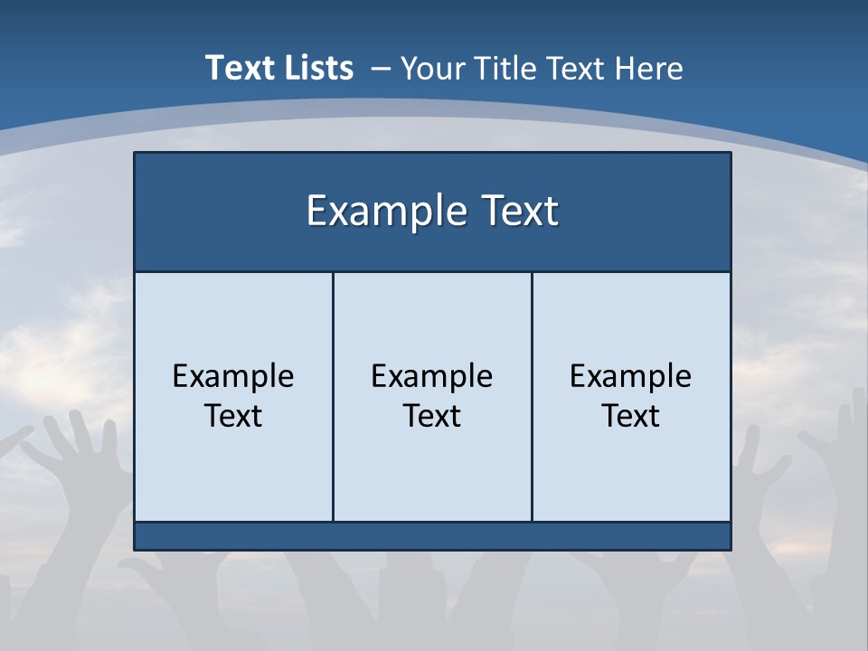 A Group Of People Raising Their Hands In The Air PowerPoint Template