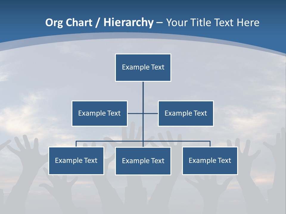 A Group Of People Raising Their Hands In The Air PowerPoint Template