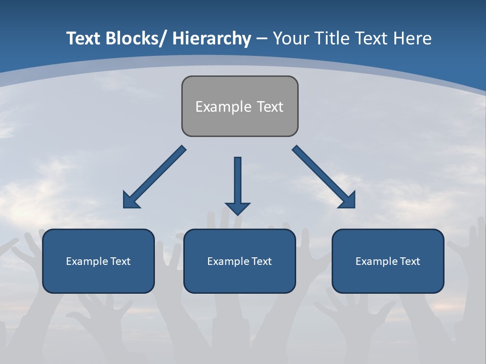 A Group Of People Raising Their Hands In The Air PowerPoint Template