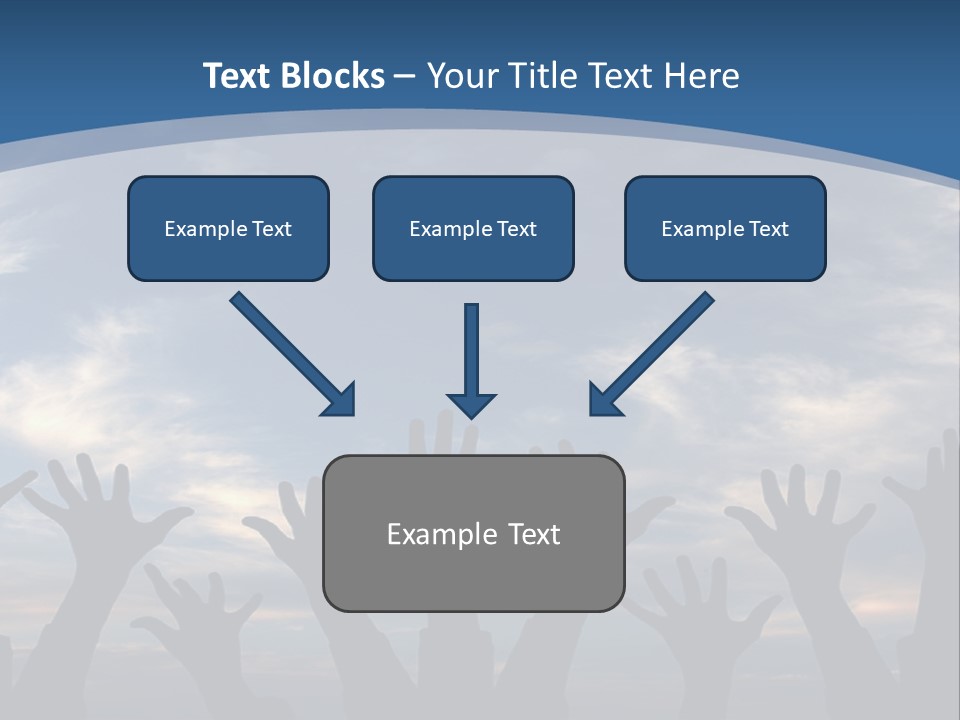 A Group Of People Raising Their Hands In The Air PowerPoint Template