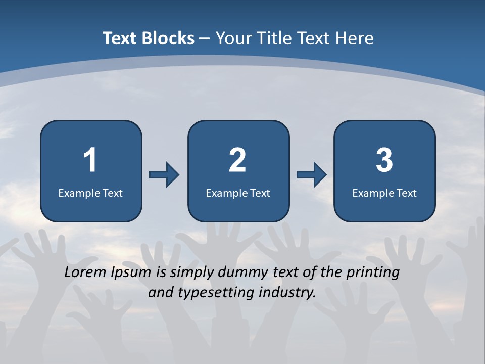 A Group Of People Raising Their Hands In The Air PowerPoint Template