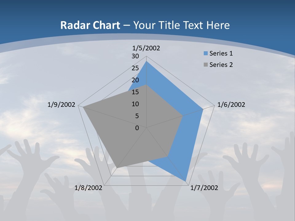 A Group Of People Raising Their Hands In The Air PowerPoint Template