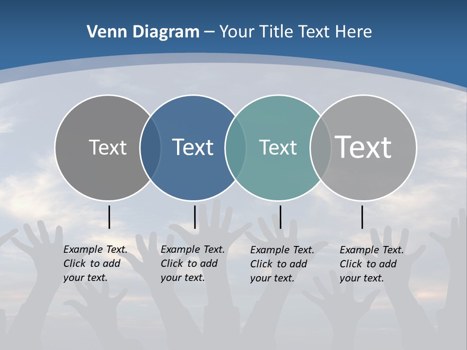 A Group Of People Raising Their Hands In The Air PowerPoint Template