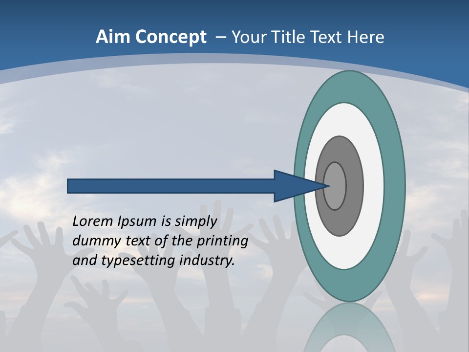 A Group Of People Raising Their Hands In The Air PowerPoint Template