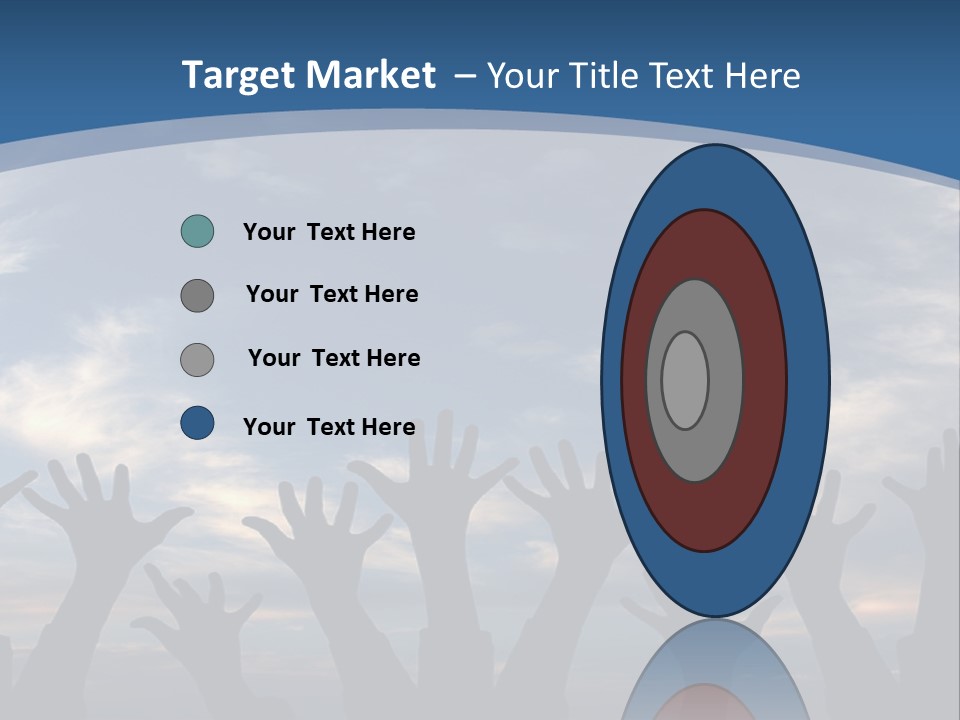 A Group Of People Raising Their Hands In The Air PowerPoint Template