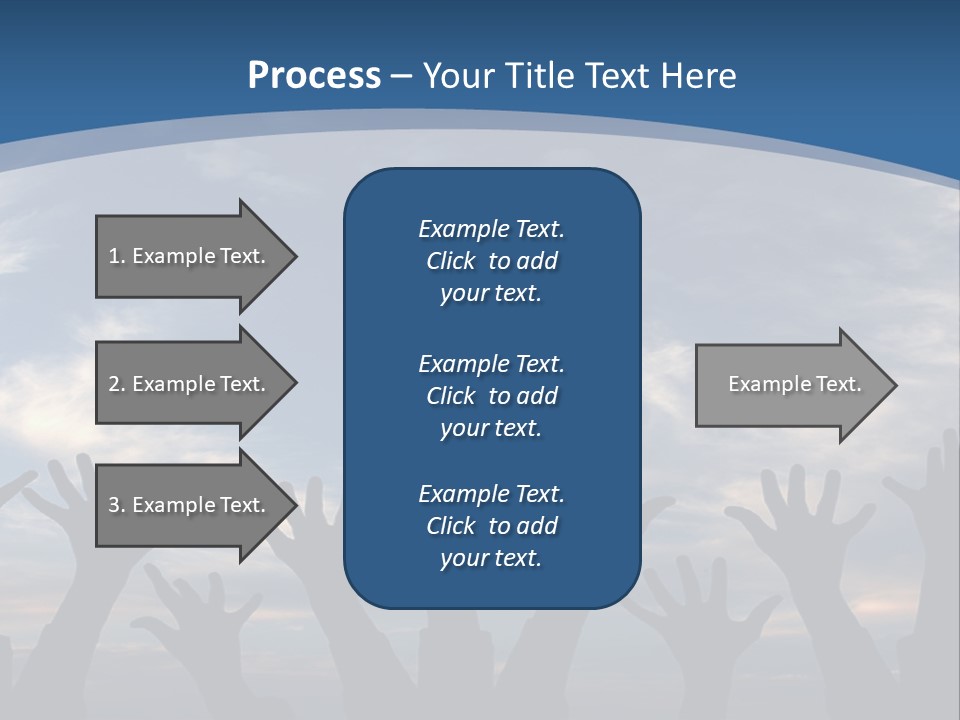 A Group Of People Raising Their Hands In The Air PowerPoint Template