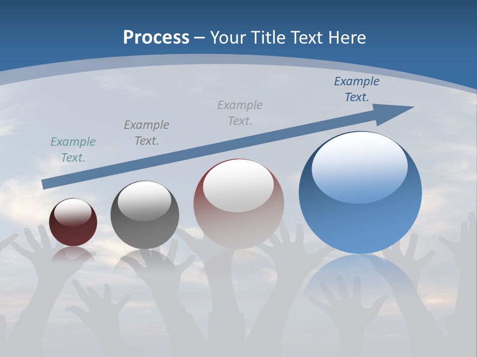 A Group Of People Raising Their Hands In The Air PowerPoint Template