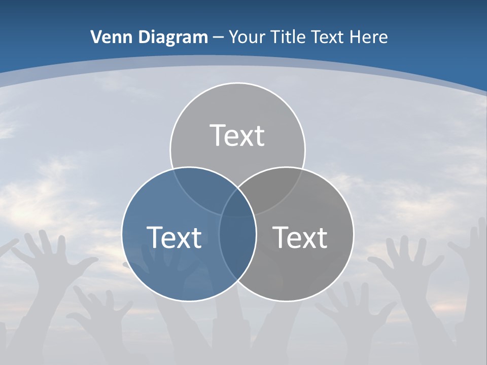 A Group Of People Raising Their Hands In The Air PowerPoint Template