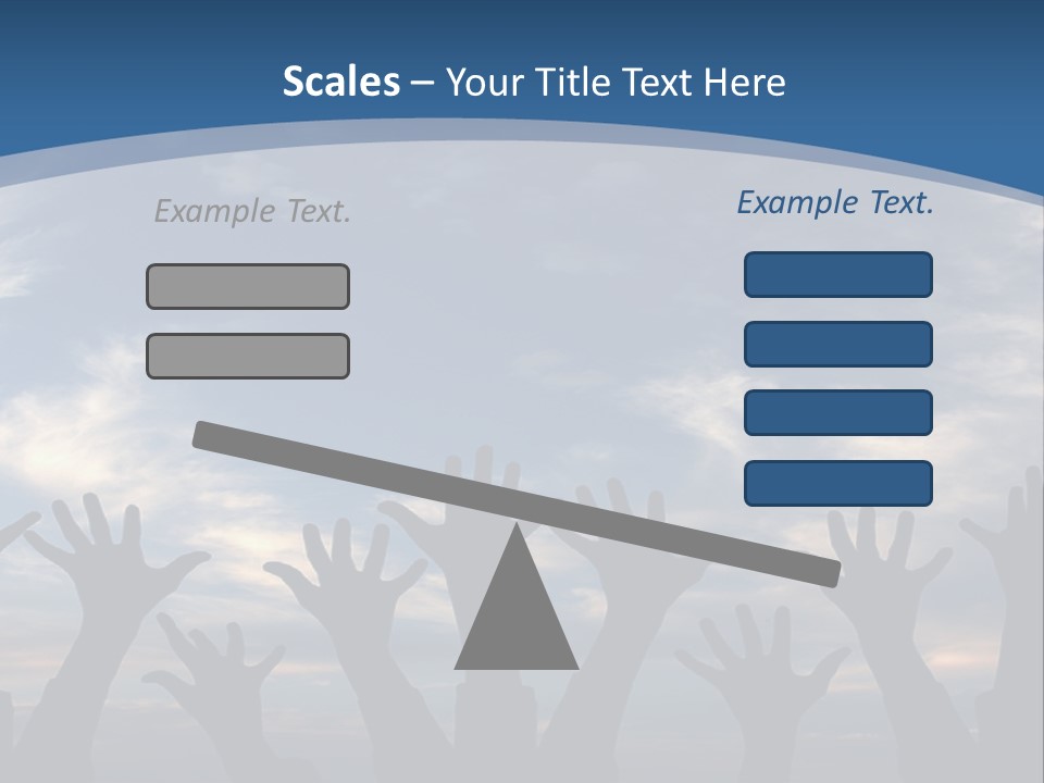 A Group Of People Raising Their Hands In The Air PowerPoint Template