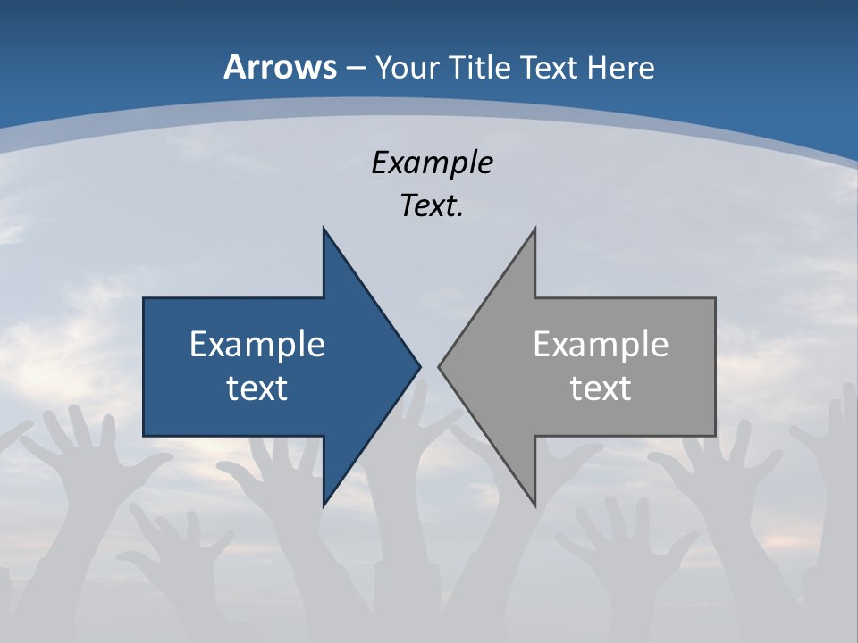 A Group Of People Raising Their Hands In The Air PowerPoint Template