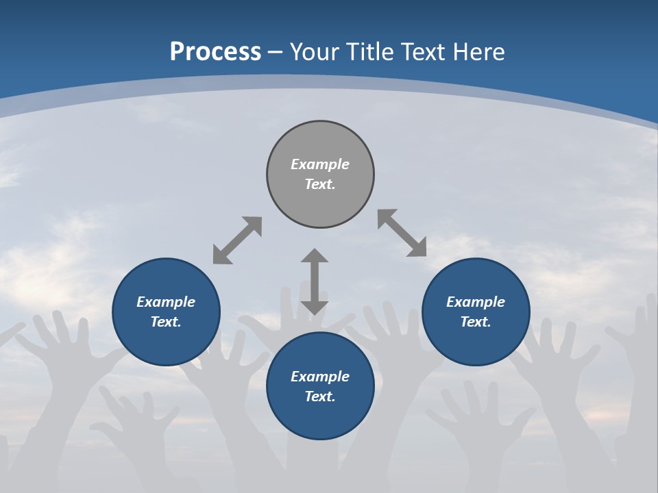 A Group Of People Raising Their Hands In The Air PowerPoint Template