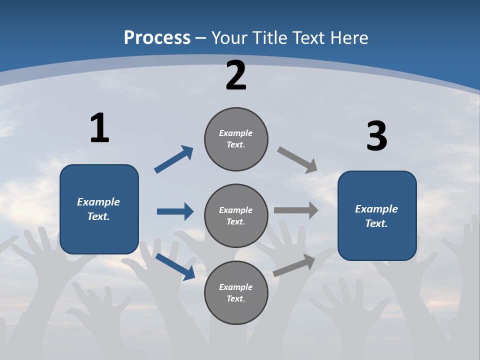 A Group Of People Raising Their Hands In The Air PowerPoint Template