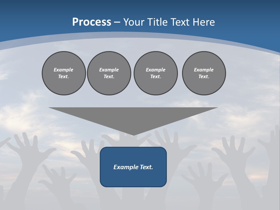 A Group Of People Raising Their Hands In The Air PowerPoint Template