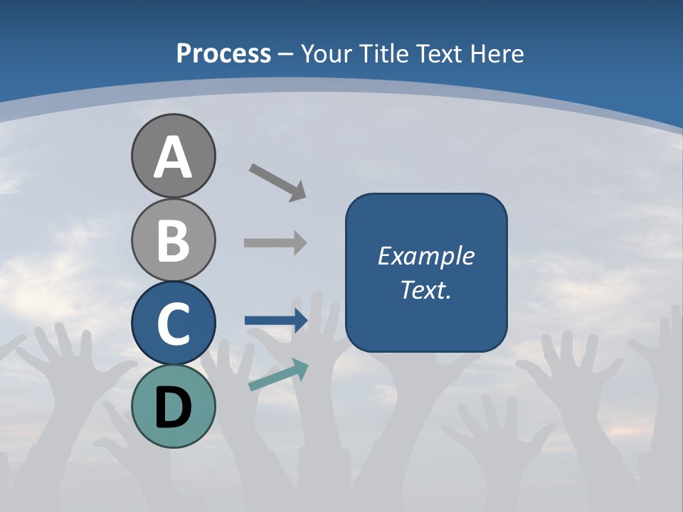 A Group Of People Raising Their Hands In The Air PowerPoint Template