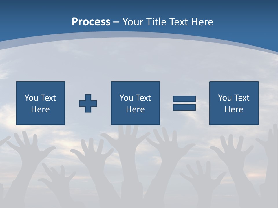 A Group Of People Raising Their Hands In The Air PowerPoint Template