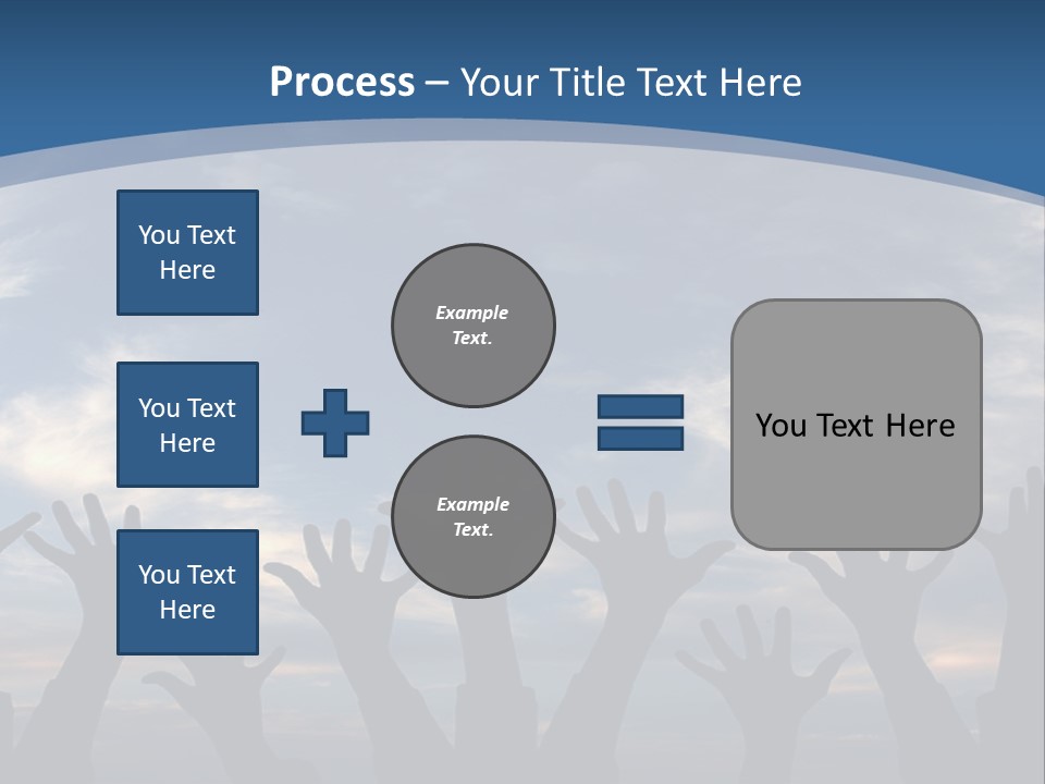 A Group Of People Raising Their Hands In The Air PowerPoint Template
