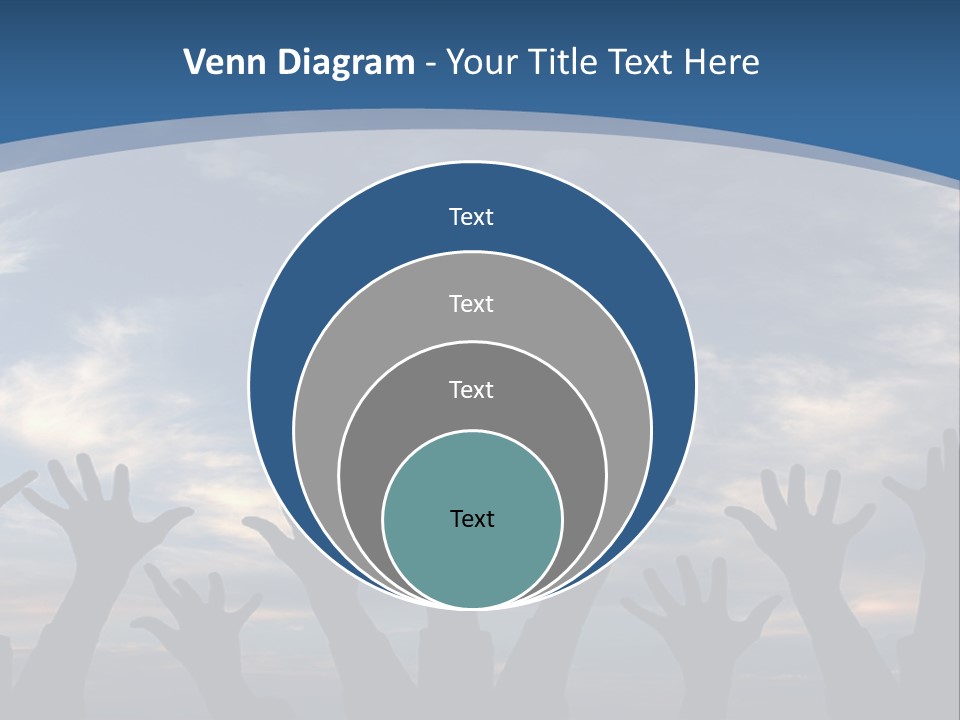 A Group Of People Raising Their Hands In The Air PowerPoint Template