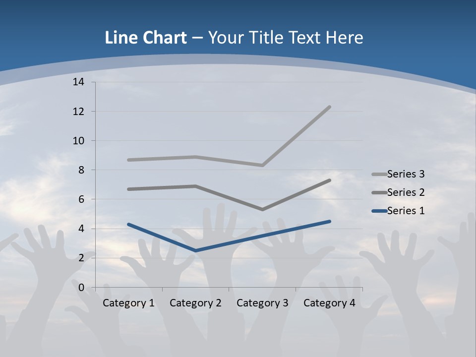 A Group Of People Raising Their Hands In The Air PowerPoint Template