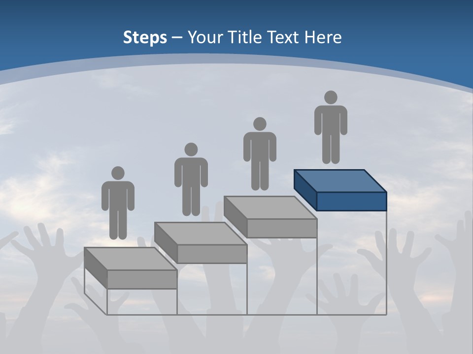 A Group Of People Raising Their Hands In The Air PowerPoint Template