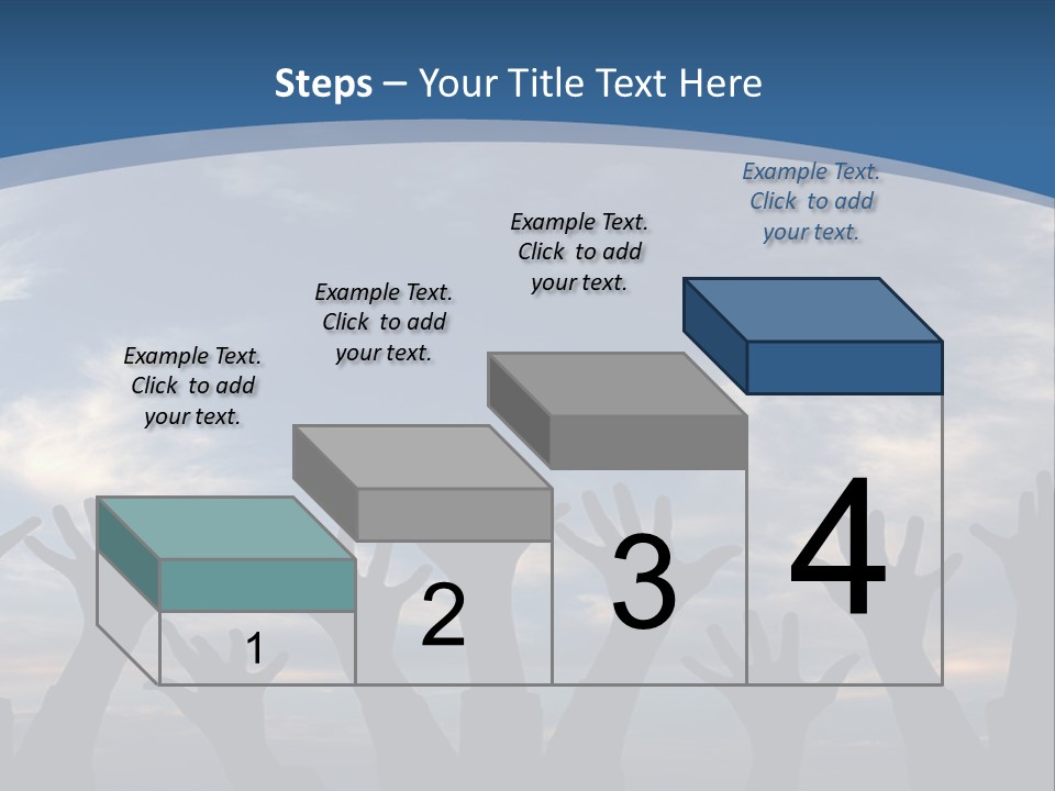 A Group Of People Raising Their Hands In The Air PowerPoint Template