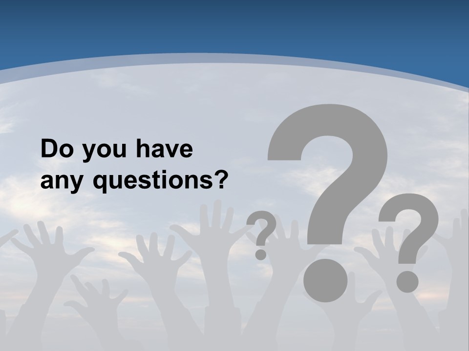 A Group Of People Raising Their Hands In The Air PowerPoint Template