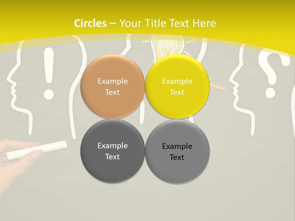 A Person Drawing A Light Bulb On A Blackboard PowerPoint Template