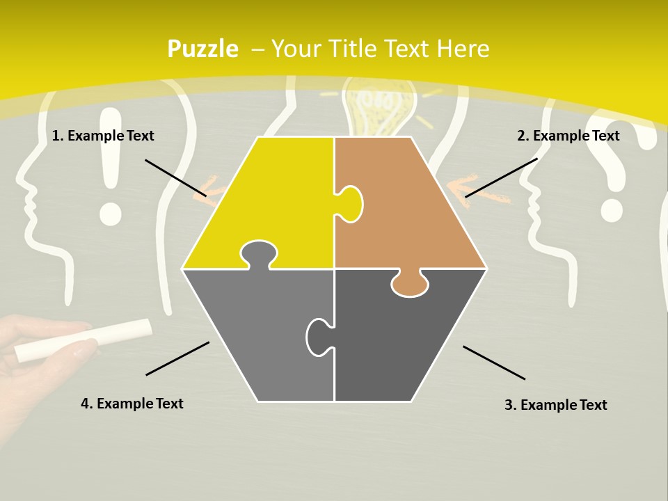 A Person Drawing A Light Bulb On A Blackboard PowerPoint Template