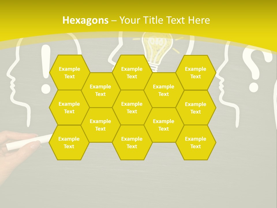 A Person Drawing A Light Bulb On A Blackboard PowerPoint Template