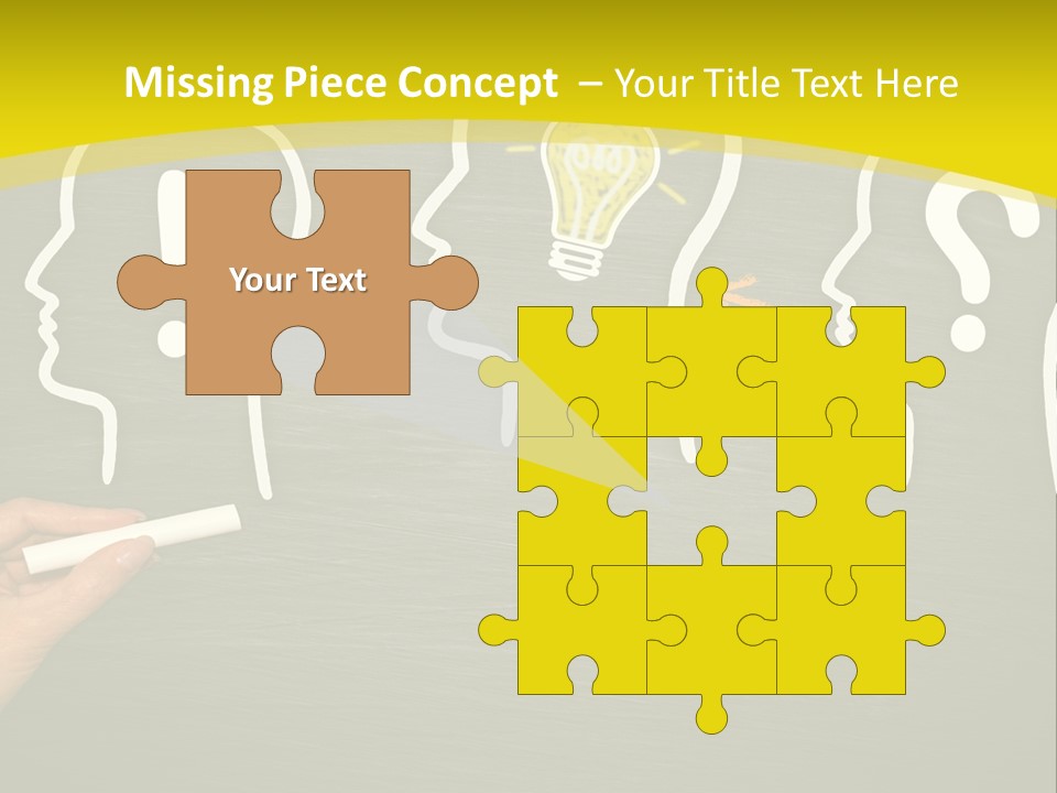 A Person Drawing A Light Bulb On A Blackboard PowerPoint Template