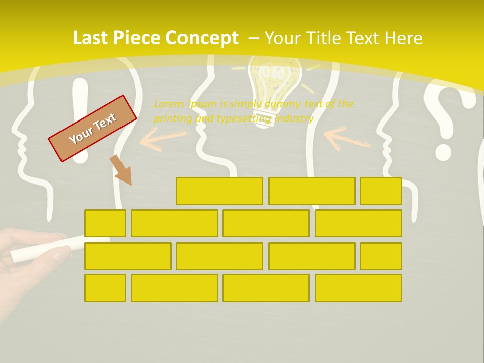 A Person Drawing A Light Bulb On A Blackboard PowerPoint Template