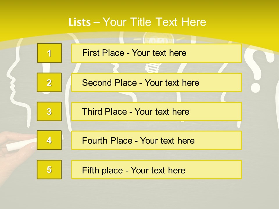 A Person Drawing A Light Bulb On A Blackboard PowerPoint Template