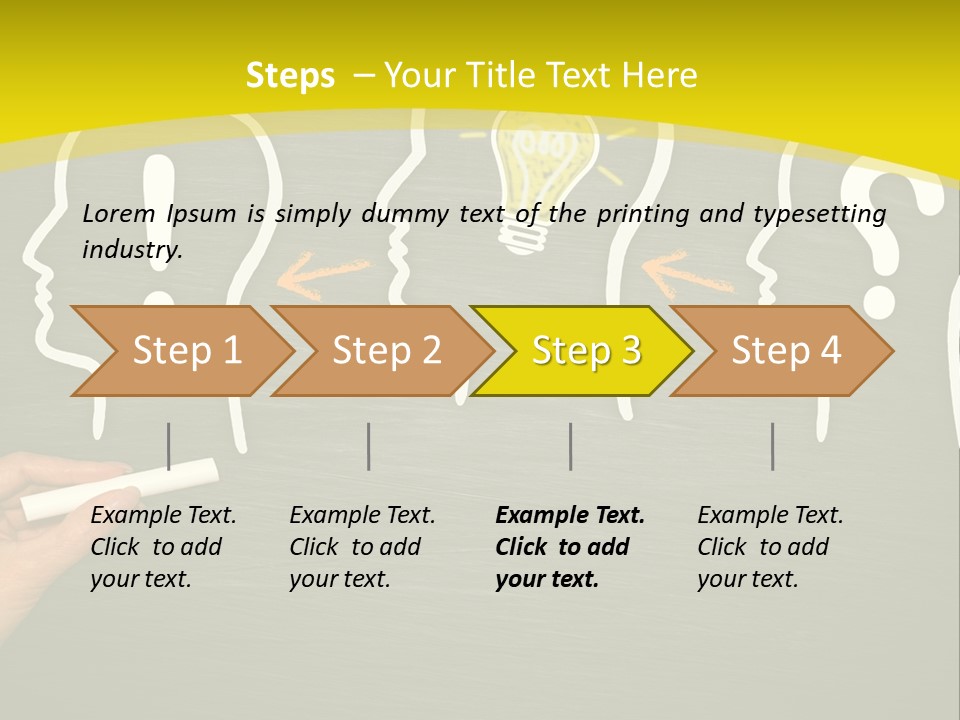 A Person Drawing A Light Bulb On A Blackboard PowerPoint Template